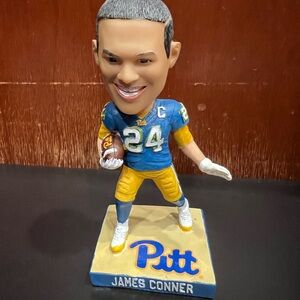 Pitt Panthers James Conner Bobblehead - Blue and Yellow #24. Pre-owned